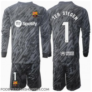 Barcelona Ter Stegen #1 Målmand Tredjetrøje Børn 2024-25 Langærmet (+ Korte bukser)